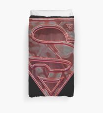Metallic Red S Emblem Duvet Cover
