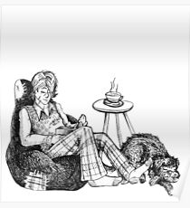Remus, a Cup of Tea, and a Black Dog Poster