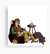Remus, Tea, Black Dog, Colour Metal Print