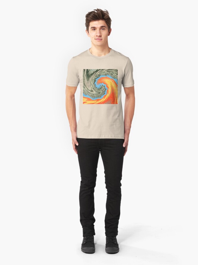 Alternate view of Abstract Wave Slim Fit T-Shirt