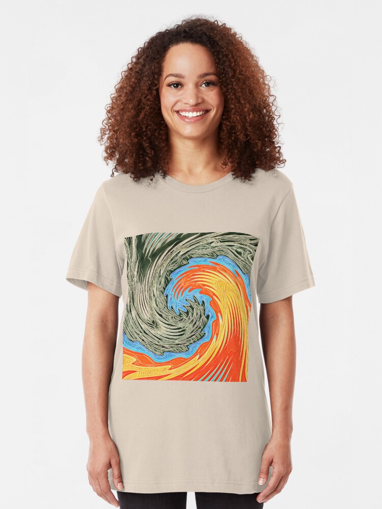 Alternate view of Abstract Wave Slim Fit T-Shirt