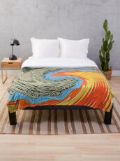 Abstract Wave Throw Blanket