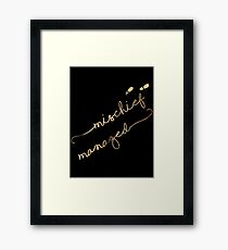 Mischief Managed (black) Framed Print