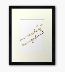Mischief Managed Framed Print