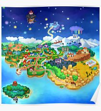 Paper Mario Map Poster