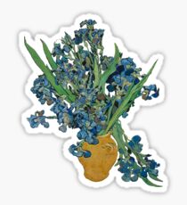 Van Gogh Iris Grunge Sticker