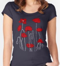 Poppies Women's Fitted Scoop T-Shirt
