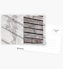 "Three Rules Of Work" - Quote Postcards
