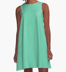 color medium aquamarine A-Line Dress