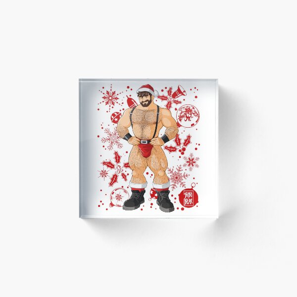 ADAM LIKES SANTA - RED XMAS Acrylic Block