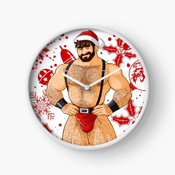 ADAM LIKES SANTA - RED XMAS Clock