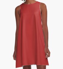 color firebrick A-Line Dress