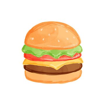 little hamburger Sticker for Sale by greywalnutshop