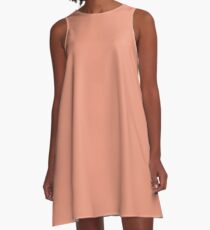 color dark salmon A-Line Dress