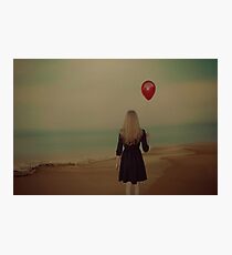 The girl with the red balloon Photographic Print