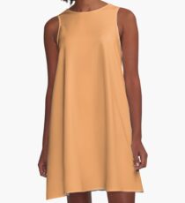 color sandy brown A-Line Dress