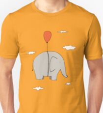 Elephant with a red balloon Unisex T-Shirt