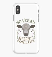 GO VEGAN - RESPECT FOR LIFE iPhone Case