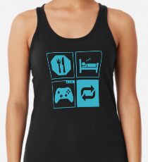 Camiseta con espalda nadadora Comer, dormir, jugar, repetir.