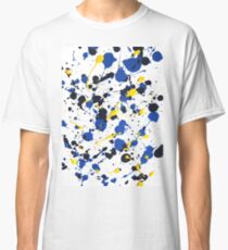 YELLOW BLUE SPATTER portrait Classic T-Shirt