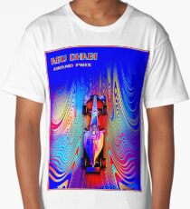 ABU DHABI : Abstract Grand Prix Auto Advertising Print Long T-Shirt