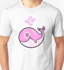 Pink Smile Whale character Unisex T-Shirt