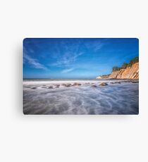 In Color Bowling Ball Beach in Northern California Canvas Print