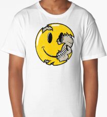 Smiley face skull Long T-Shirt