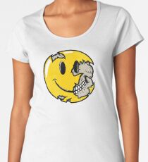Smiley face skull Women's Premium T-Shirt