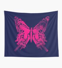 Gun Butterfly Wall Tapestry