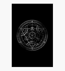 Human transmutation circle - chalk Photographic Print