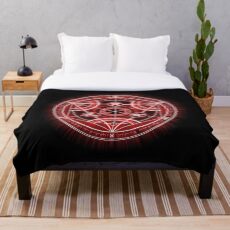 Human Transmutation Circle - Red Throw Blanket
