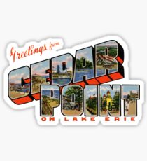 Greetings from Cedar Point on Lake Erie Sticker
