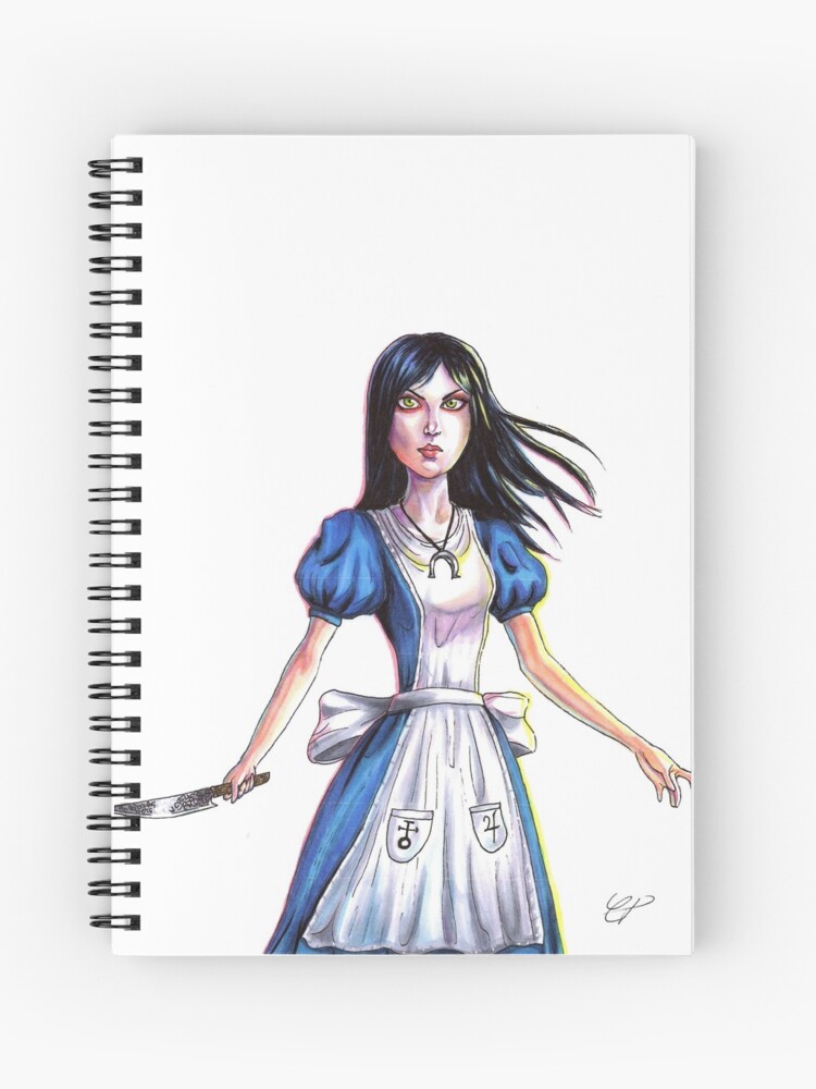 Alice Madness Returns Copic Markers Fanart Spiral Notebook