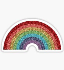Sparkly Glitter Regenbogen Sticker