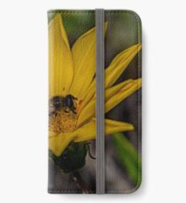 Yellow flower and bee - springtime iPhone Wallet/Case/Skin