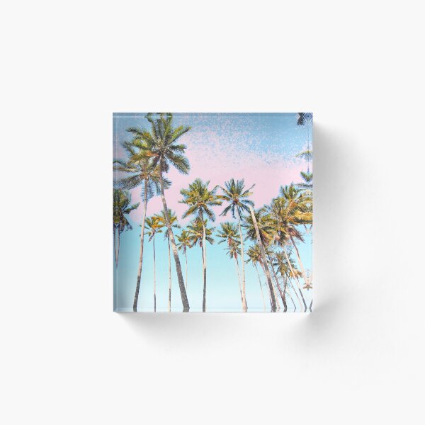 Coconut Palms #redbubble #decor #buyart Acrylic Block