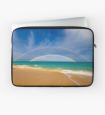 Double Rainbow Baldwin Beach Laptop Sleeve