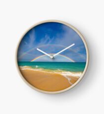 Double Rainbow Baldwin Beach Clock