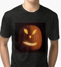 Halloween Pumpkin Jack O'Lantern Tri-blend T-Shirt