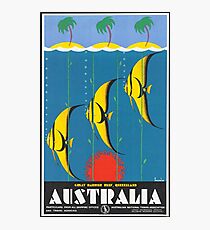 Vintage Australia Travel Poster Photographic Print