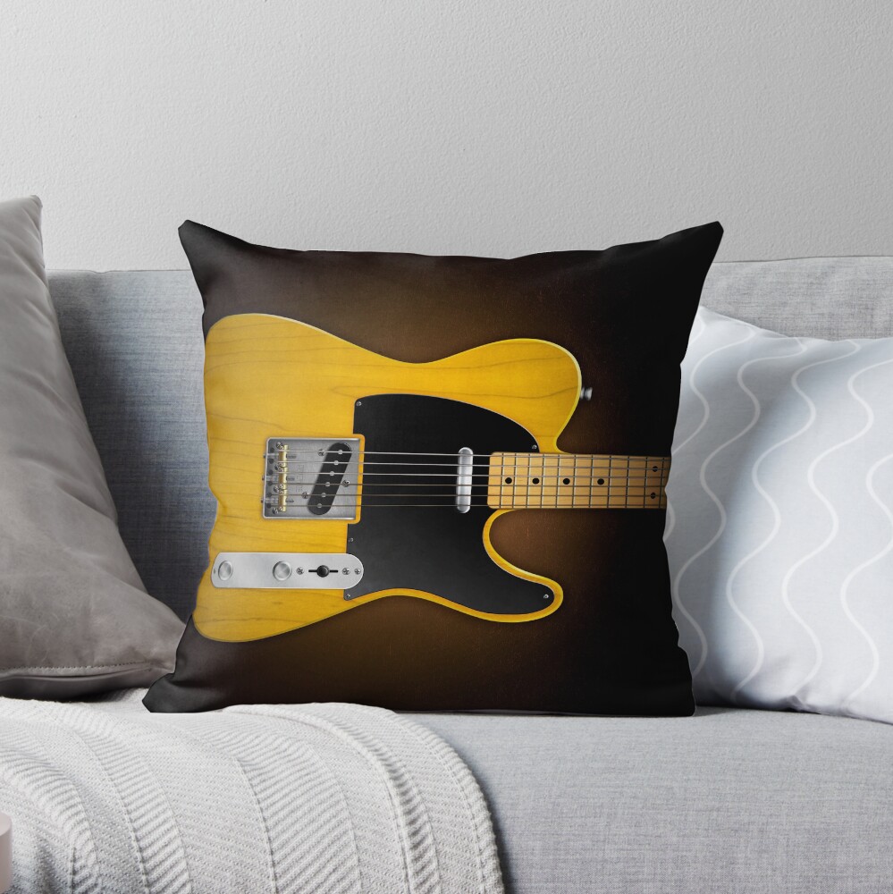Electric Guitar Throw Pillow