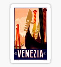 Vintage Venezia Italy Travel Poster Sticker