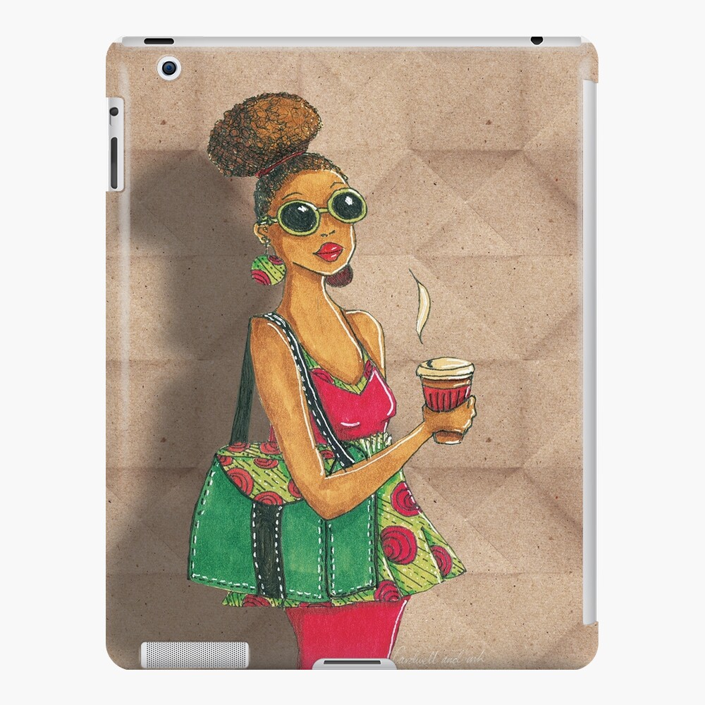 Modern African woman- Morning coffee iPad Case & Skin