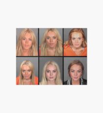 LINDSAY LOHAN MUGSHOTS Art Board Print