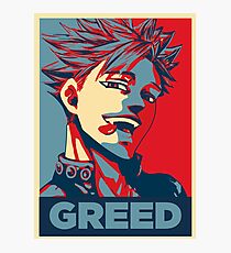 Ban Greed Seven deadly Sins Hope Photographic Print