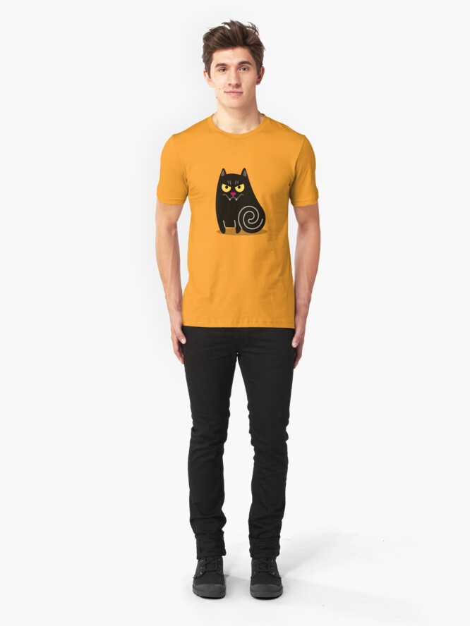 Alternate view of Spookilicious Vampire Cat! Slim Fit T-Shirt