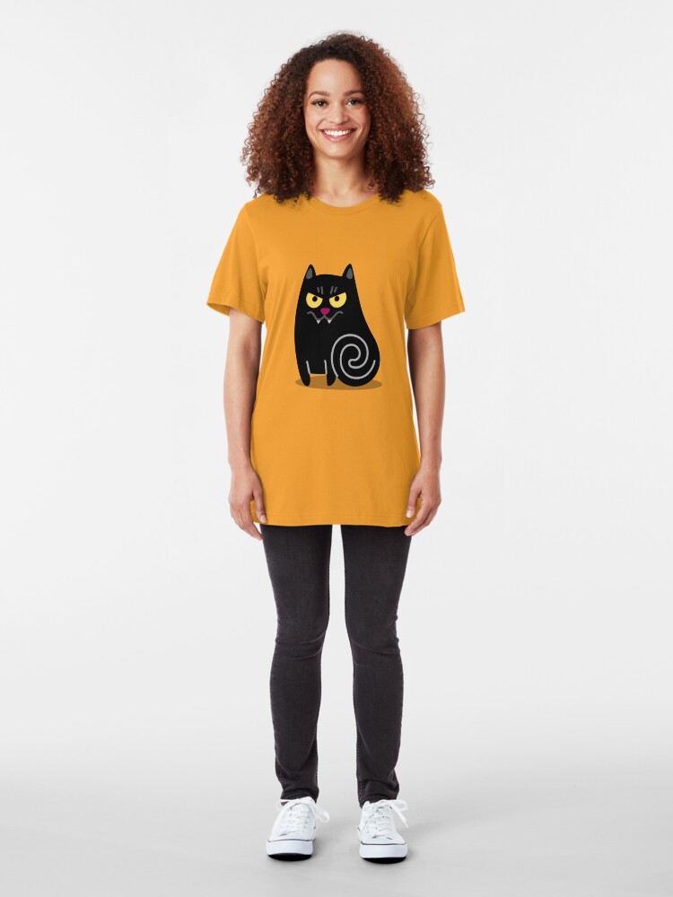 Alternate view of Spookilicious Vampire Cat! Slim Fit T-Shirt