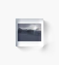 Snowy Mountains of Val Thorens, France Acrylic Block
