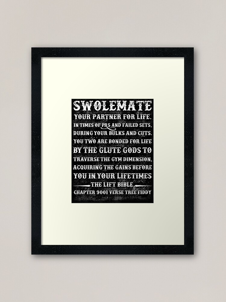 Alternate view of SWOLEMATE Framed Art Print
